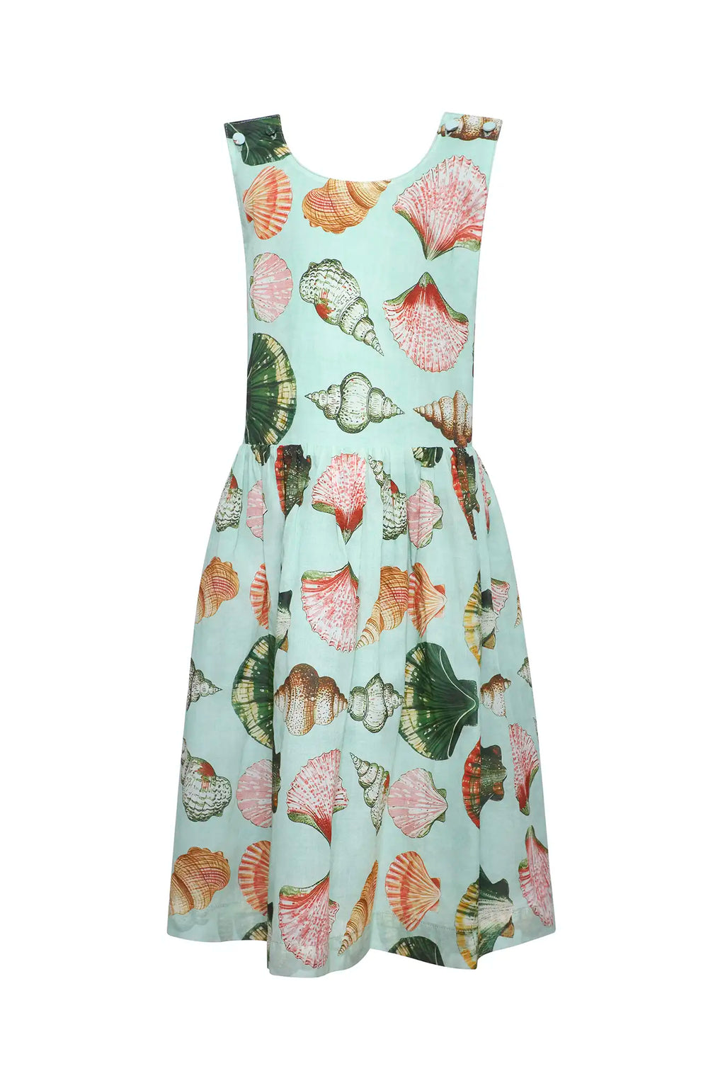 The Kids June Dress in Somers Shell Mint.