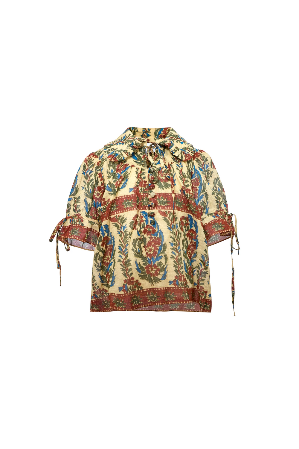 The Kids Mayfair Blouse in Amber Glen Cream.