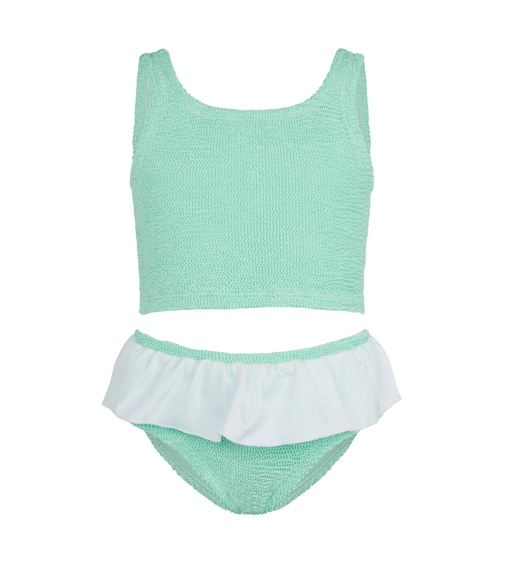 Kids Olive Bikini in Metallic Mint