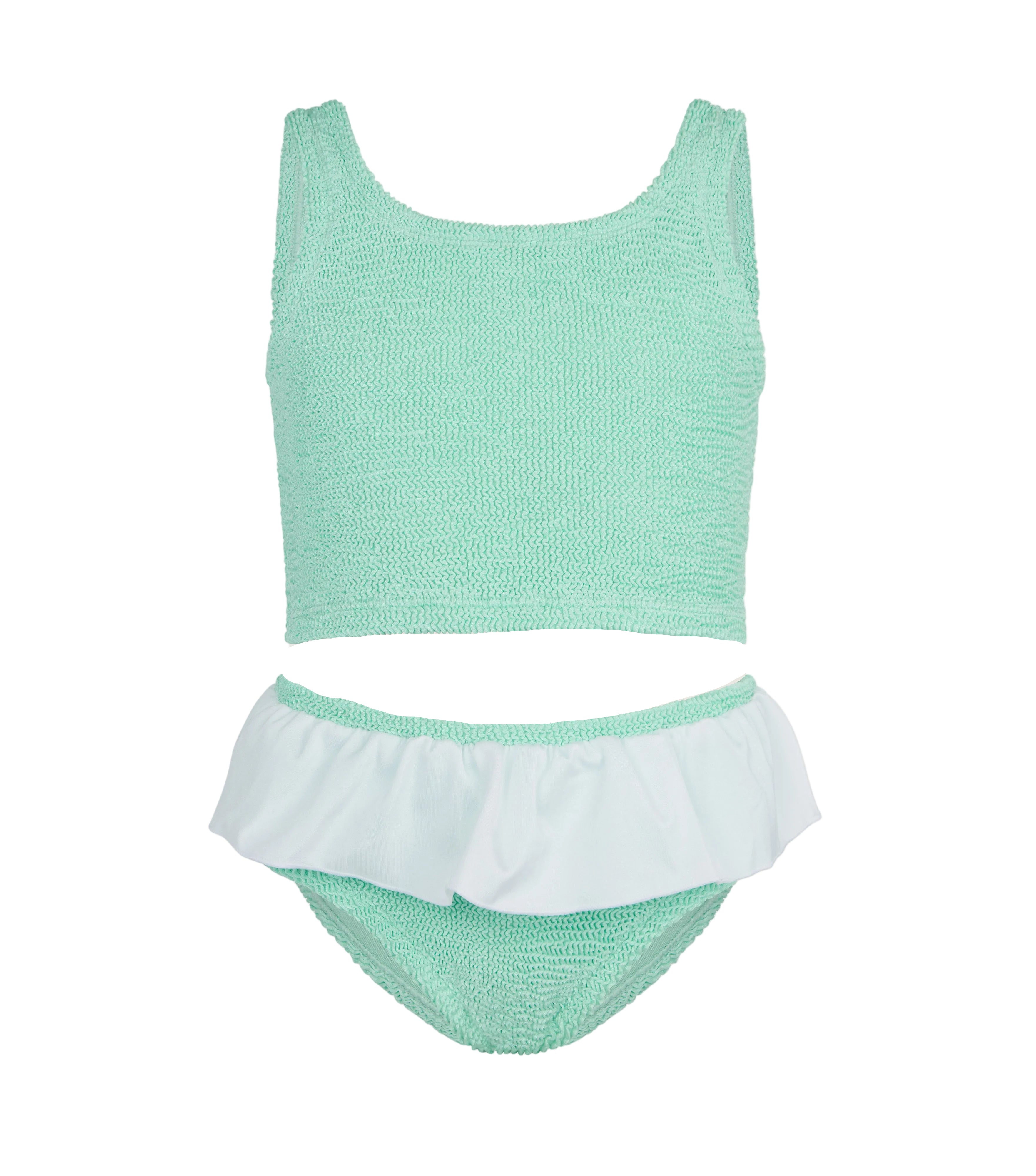 Kids Olive Bikini in Metallic Mint
