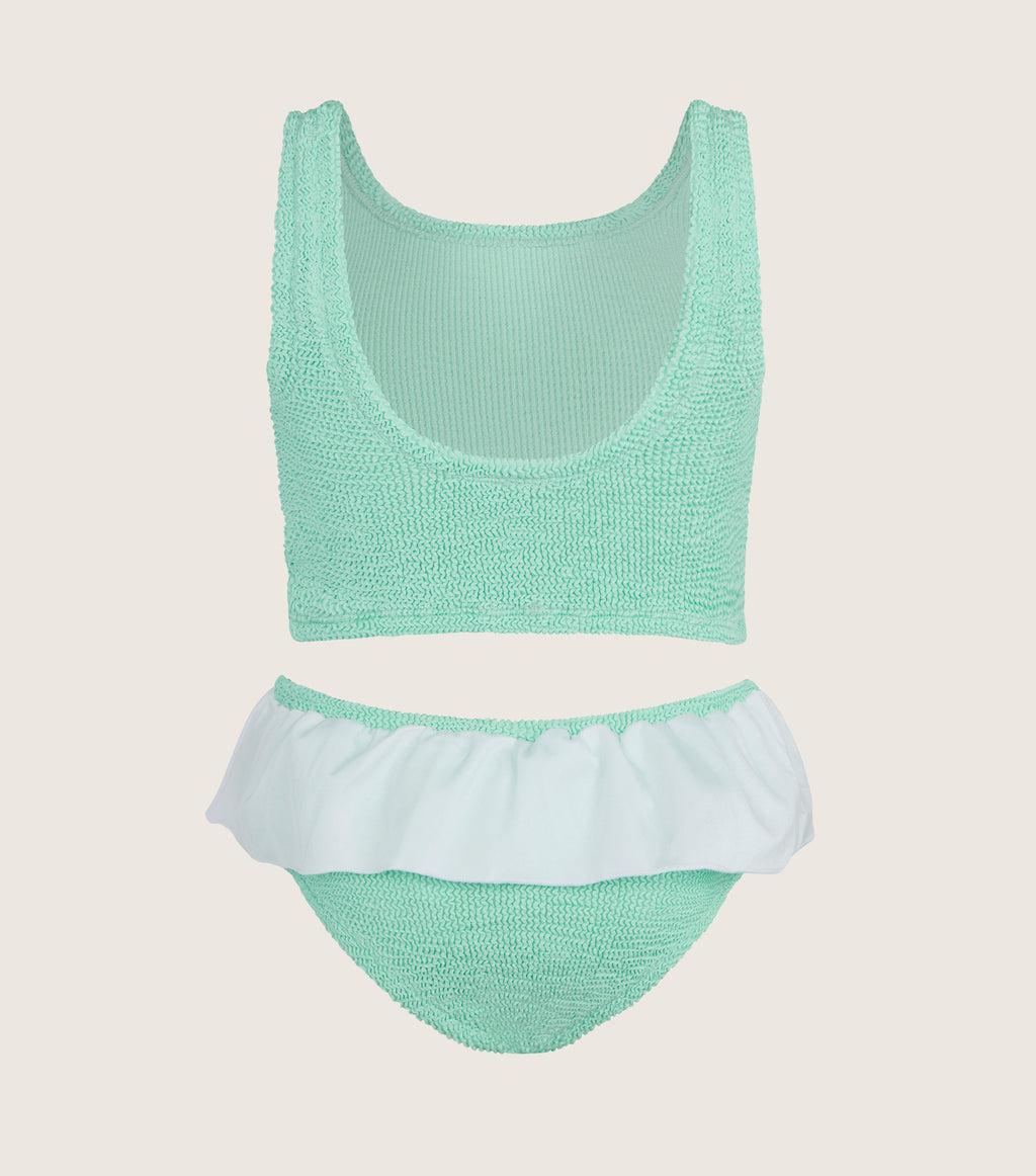 Kids Olive Bikini in Metallic Mint