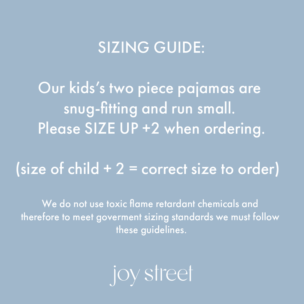 Sailor Hearts Two Piece Kids Pajamas in Chatham Blue