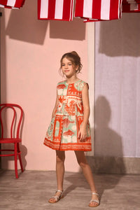 The Kids Piper Dress in Lost at Sea print. 