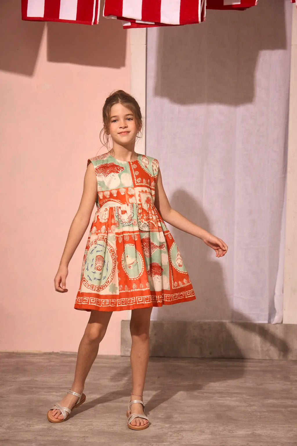 The Kids Piper Dress in Lost at Sea print. 
