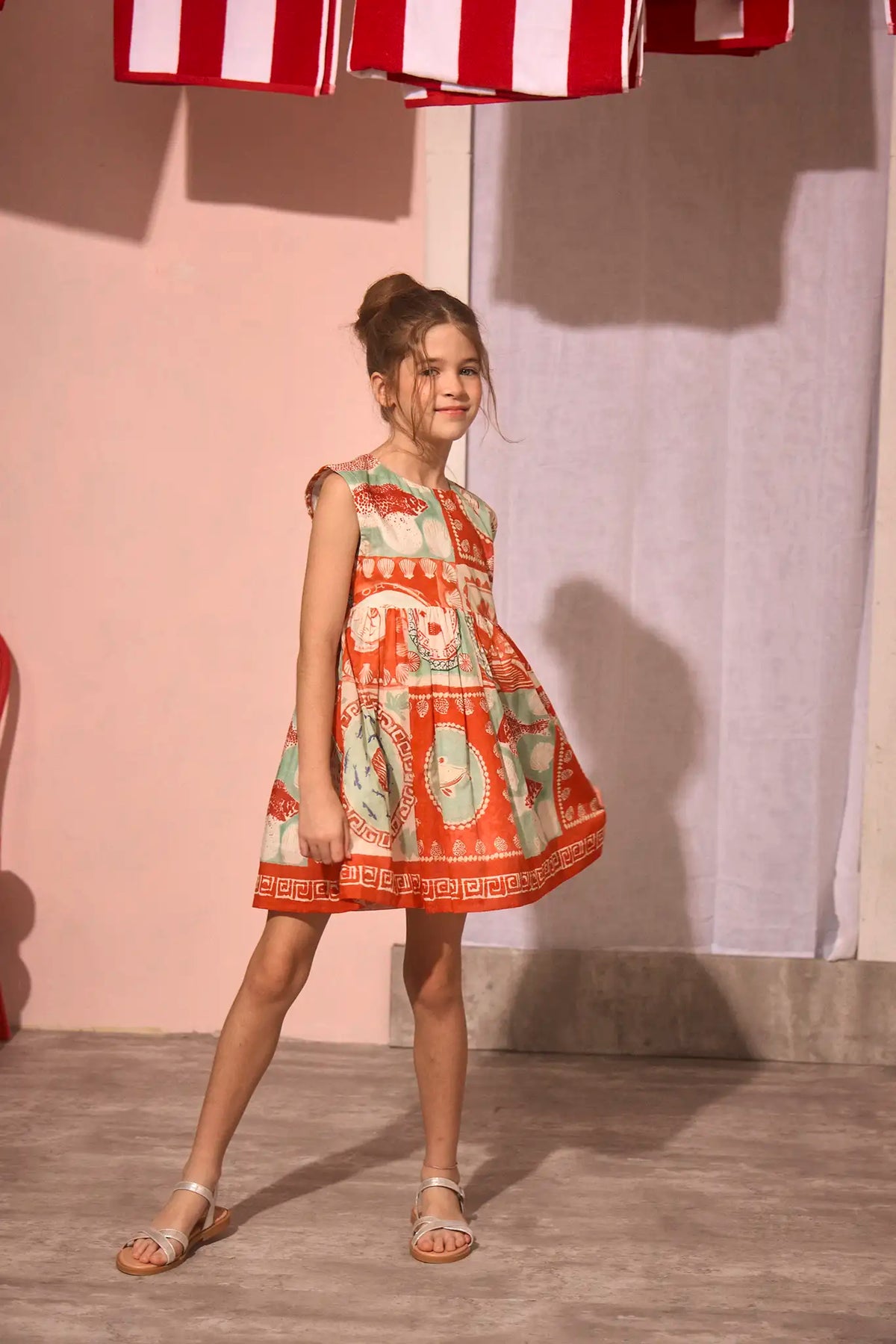 The Kids Piper Dress in Lost at Sea print. 