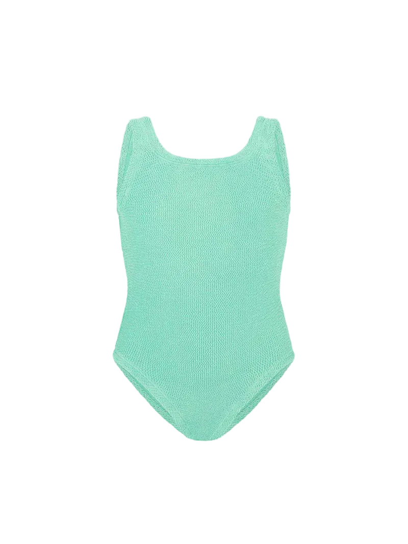Kids Classic Swimsuit in Metallic Mint