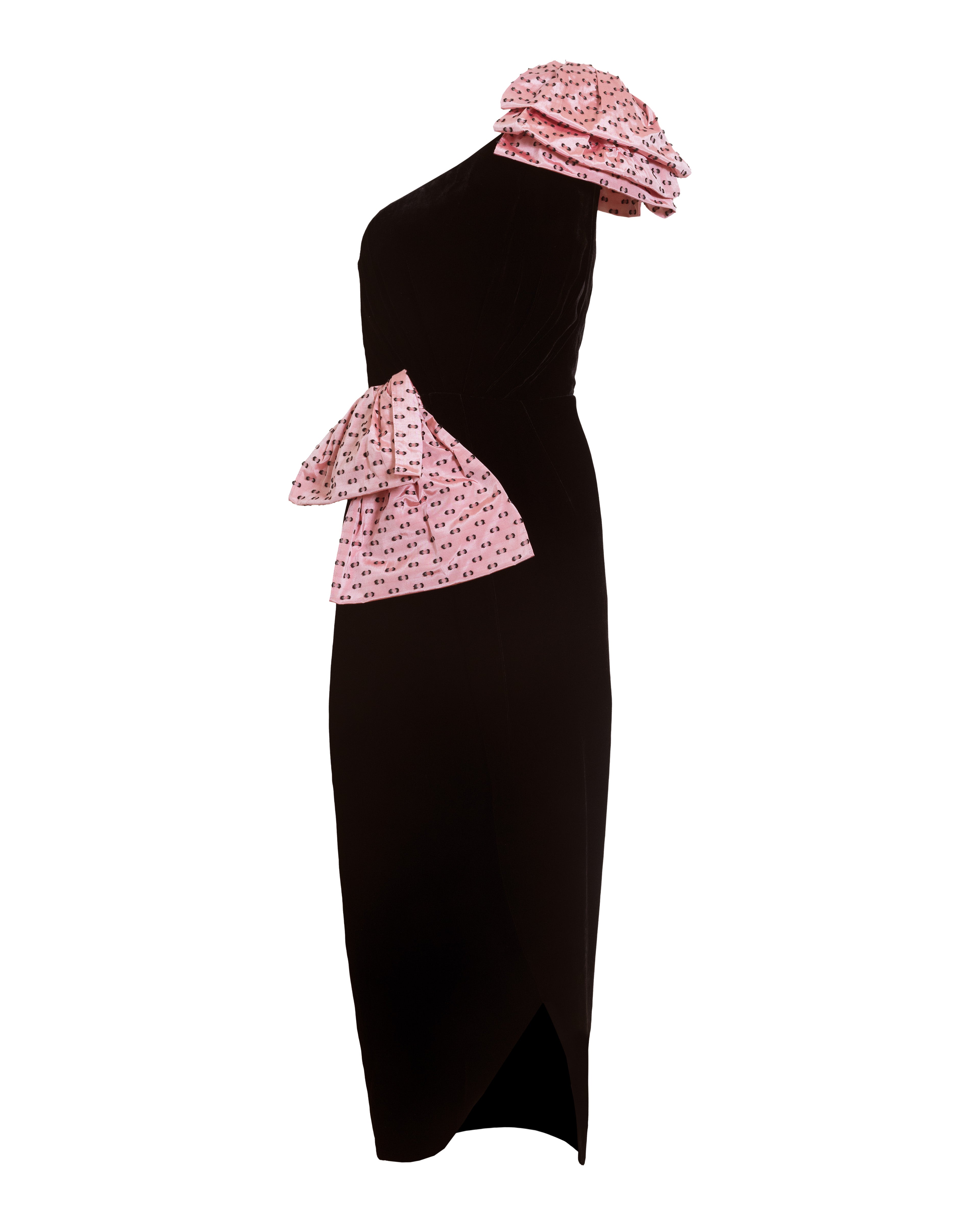 Kiki Dress in Noir & Rose Quartz Multi