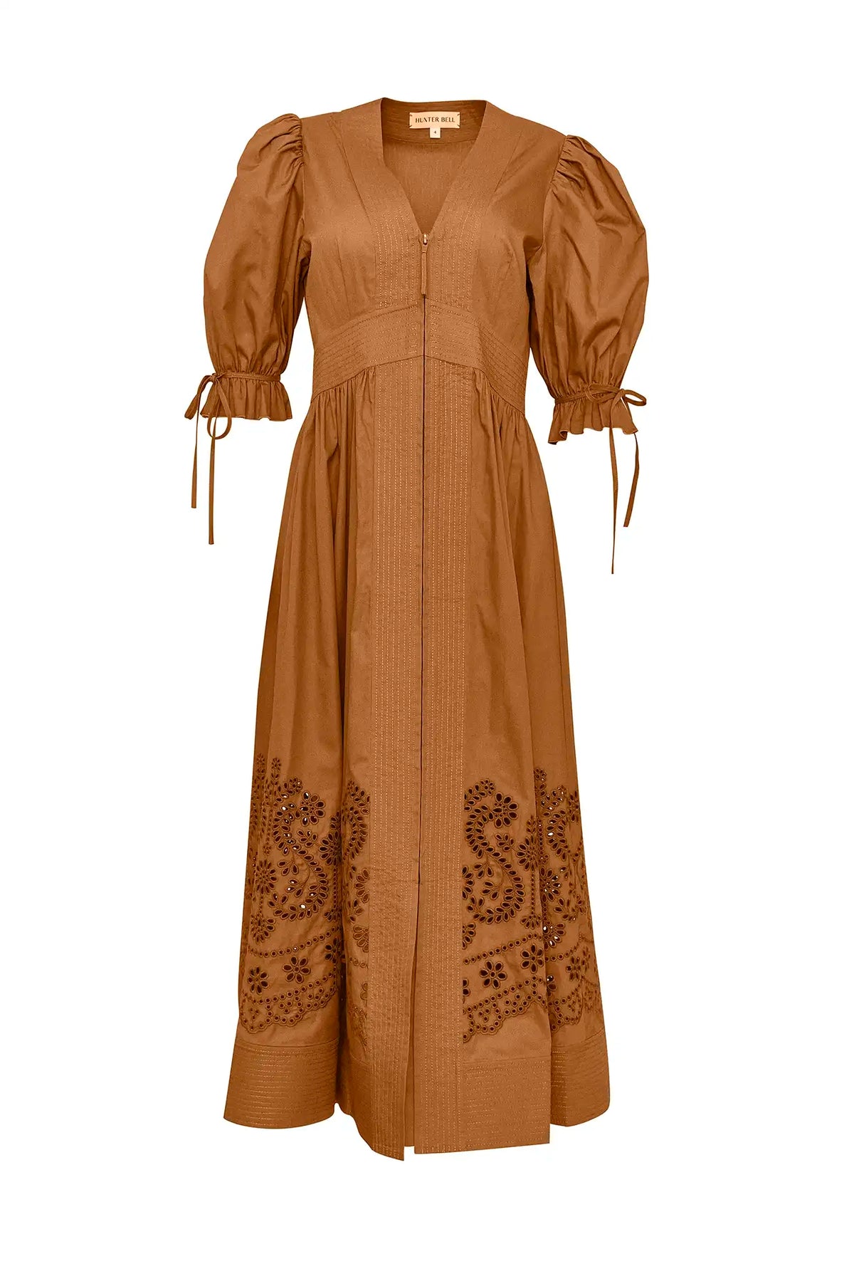 Kirin Dress in Mocha Embroidered Eyelet