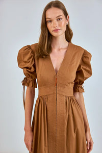 Kirin Dress in Mocha Embroidered Eyelet