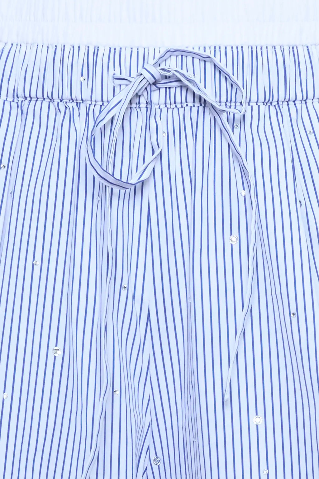 Close up of the Kitty Short in Starlight Embellished Stripe.