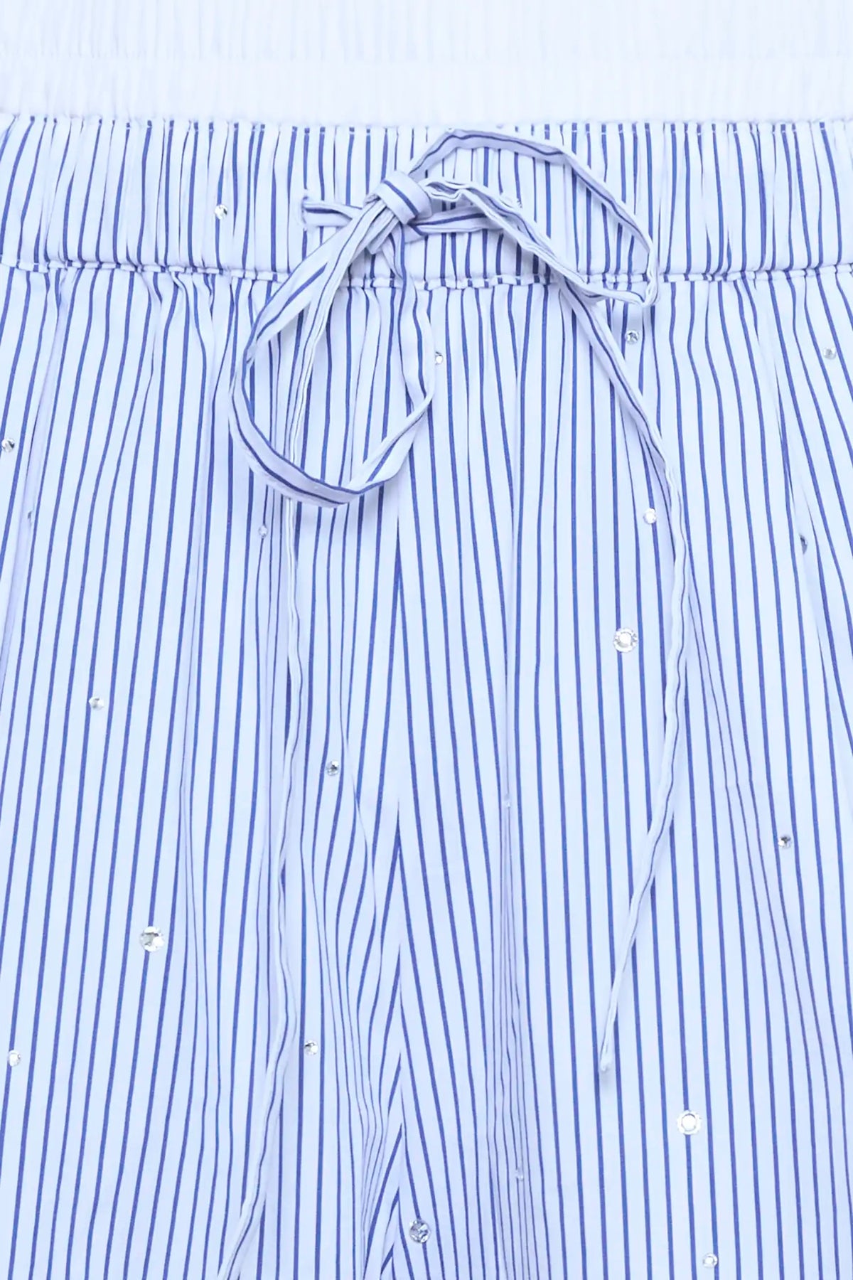 Close up of the Kitty Short in Starlight Embellished Stripe.