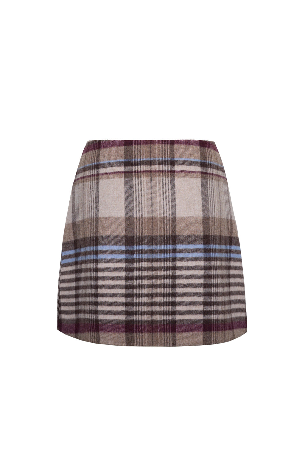Kitty Skirt in Pima Plaid Tan
