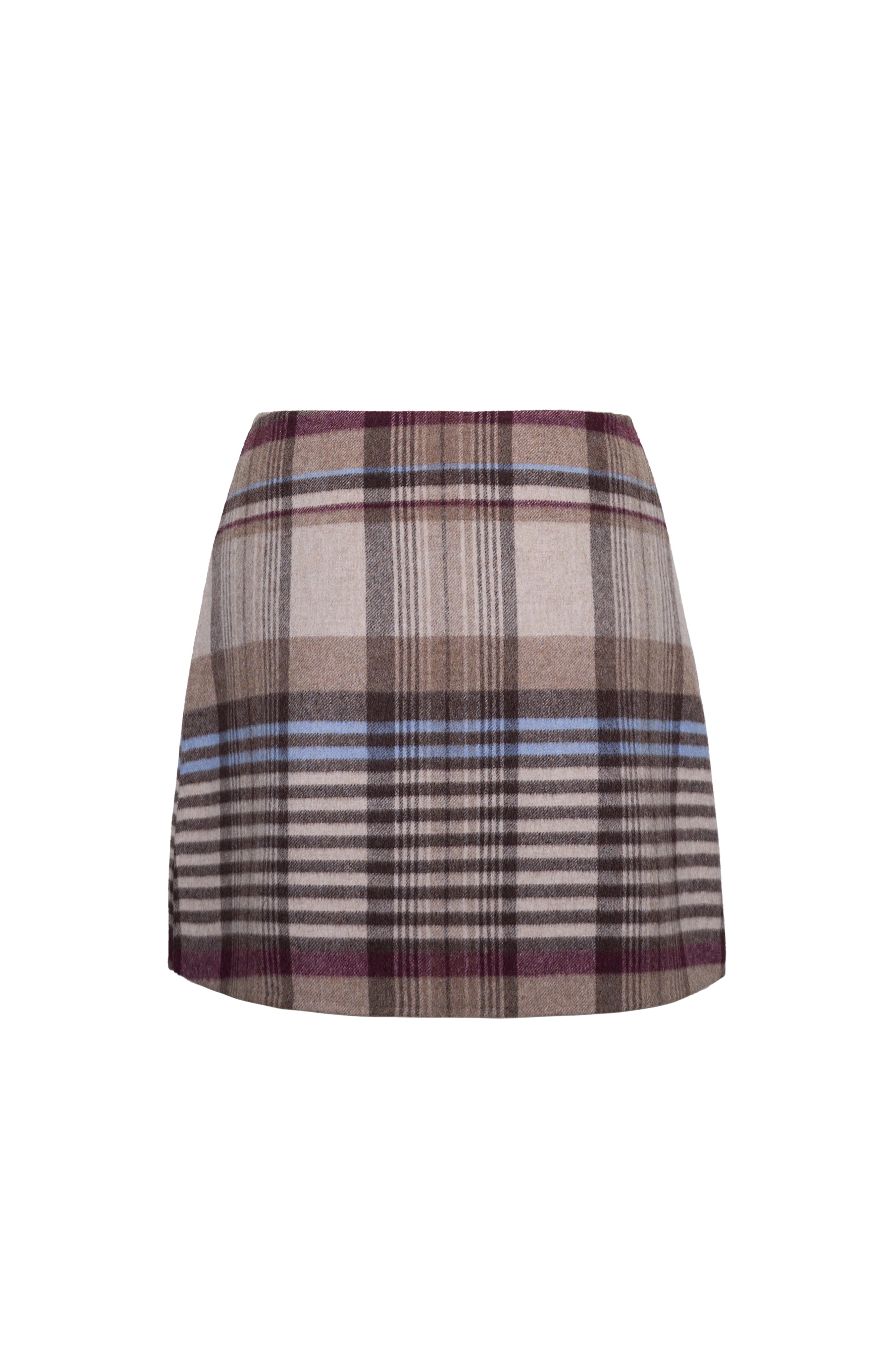 Kitty Skirt in Pima Plaid Tan