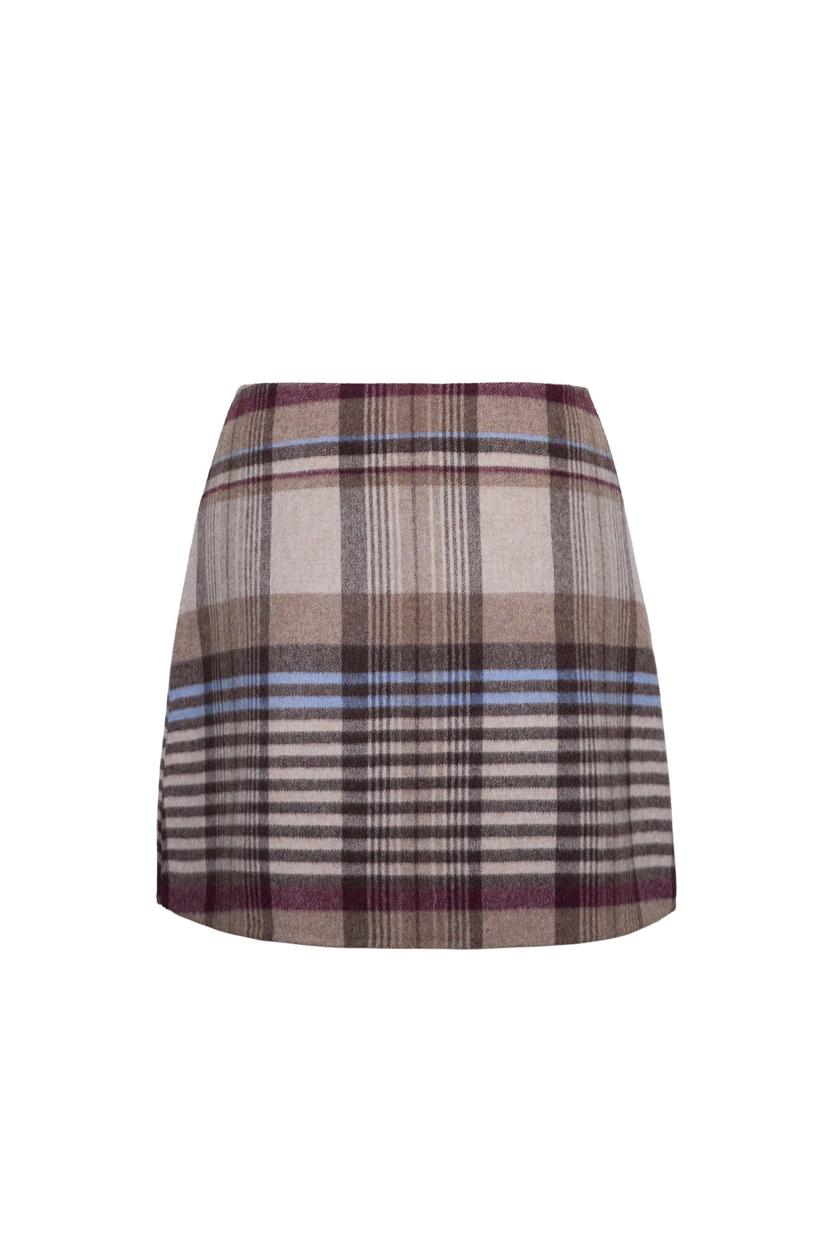 Kitty Skirt in Pima Plaid Tan