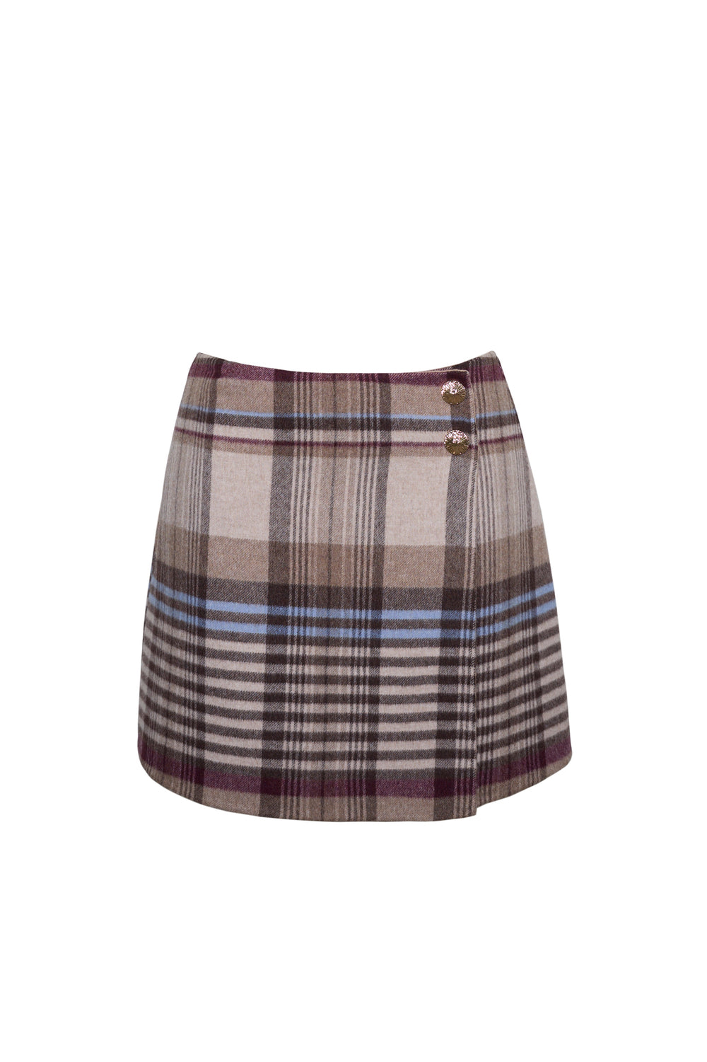 Kitty Skirt in Pima Plaid Tan