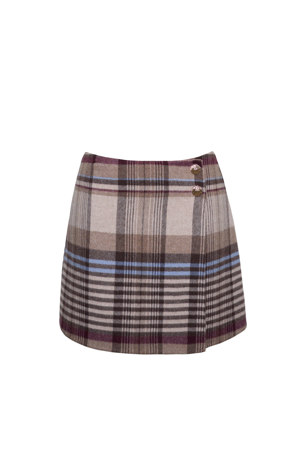 Kitty Skirt in Pima Plaid Tan