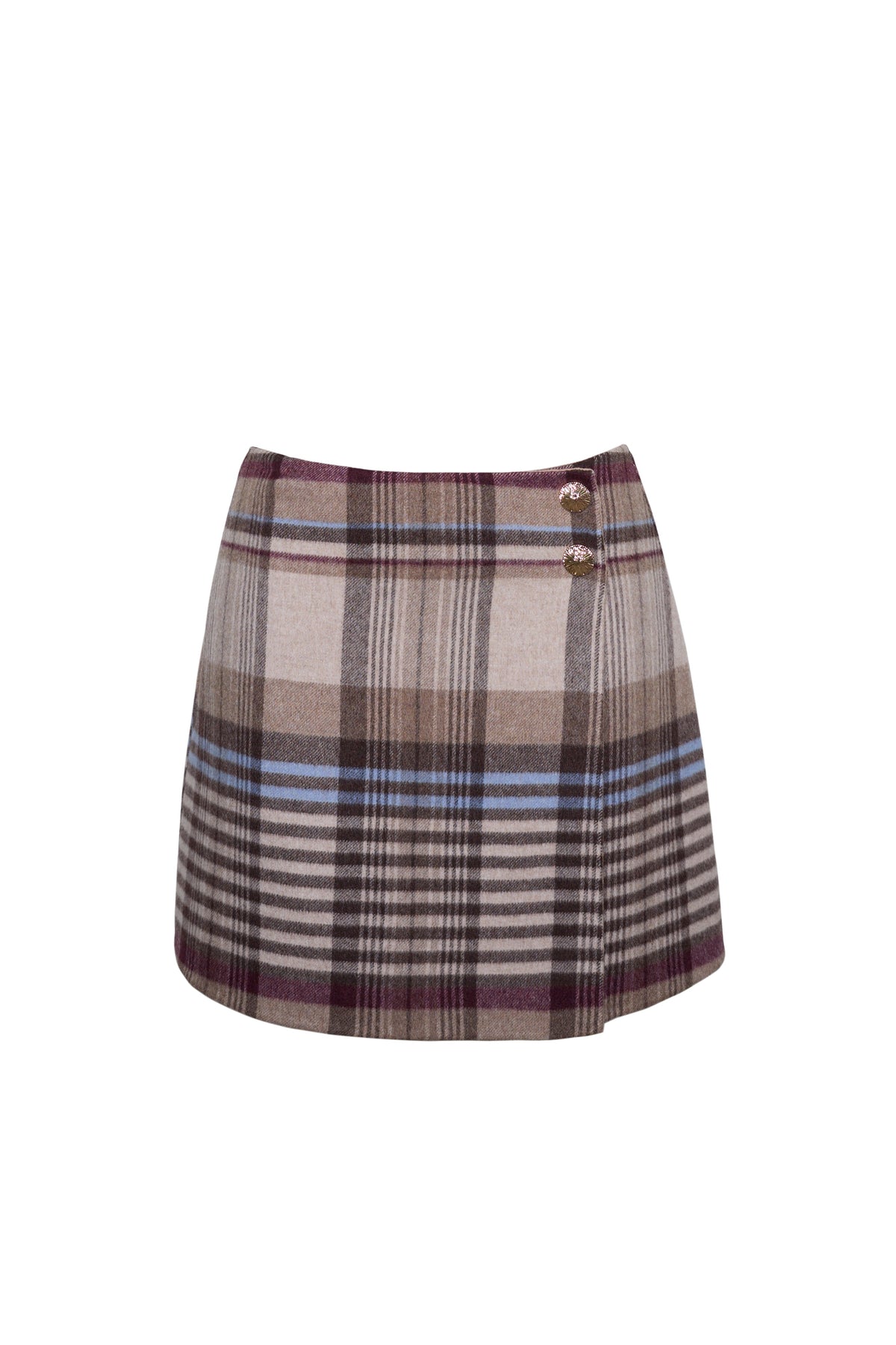 Kitty Skirt in Pima Plaid Tan