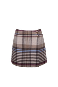 Kitty Skirt in Pima Plaid Tan