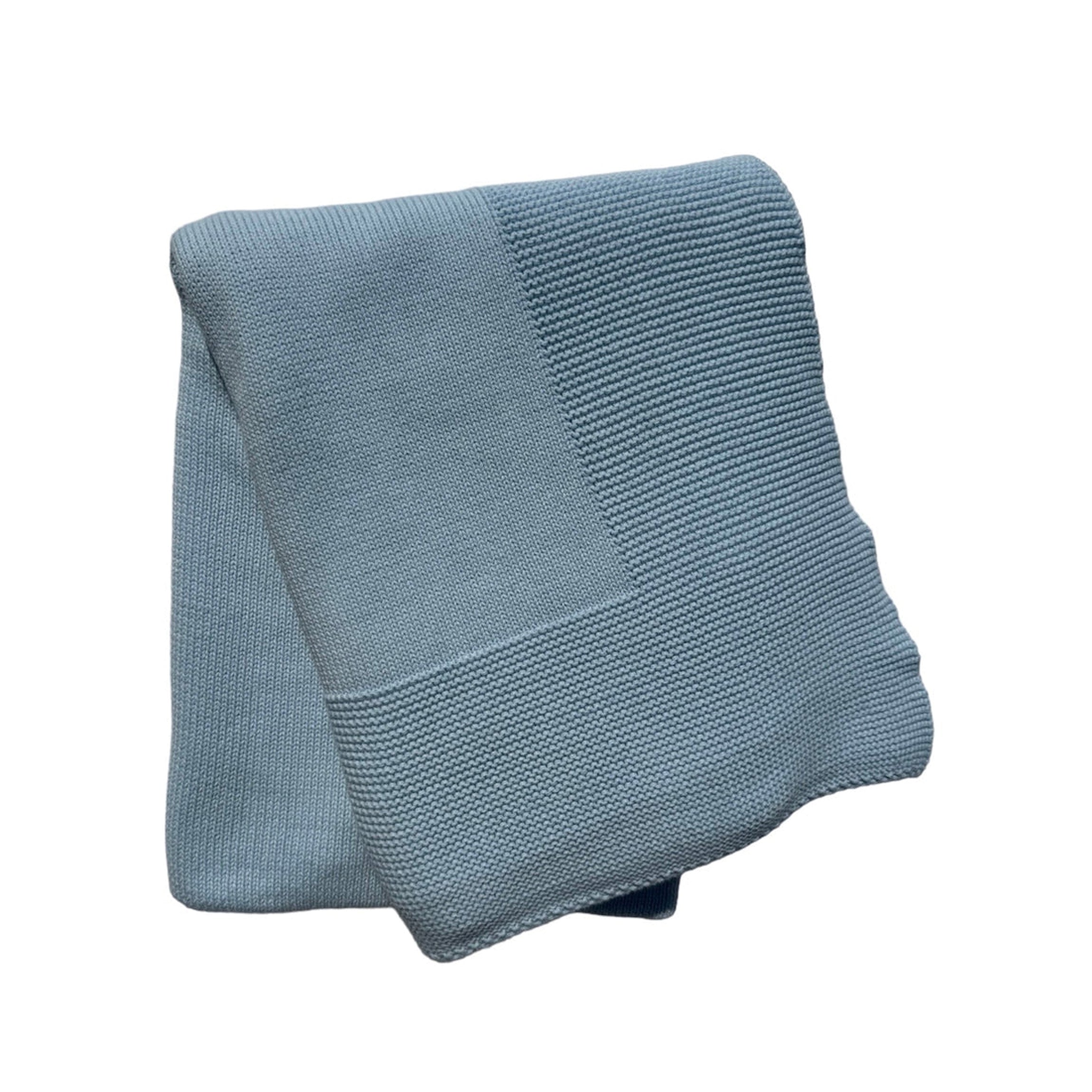 Knit Baby Blanket with Textured Border