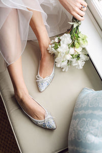 OTM Exclusive: The Pointe in Riley Sheehey Ivory Floral Satin