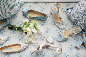 OTM Exclusive: The Pointe in Riley Sheehey Blue Floral Satin