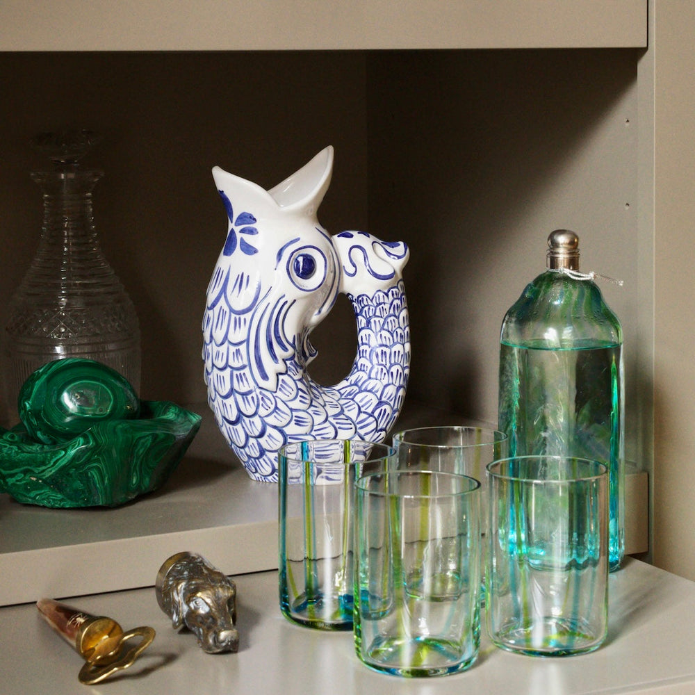 Navy Blue Glug Glug Jugs, Set of 2