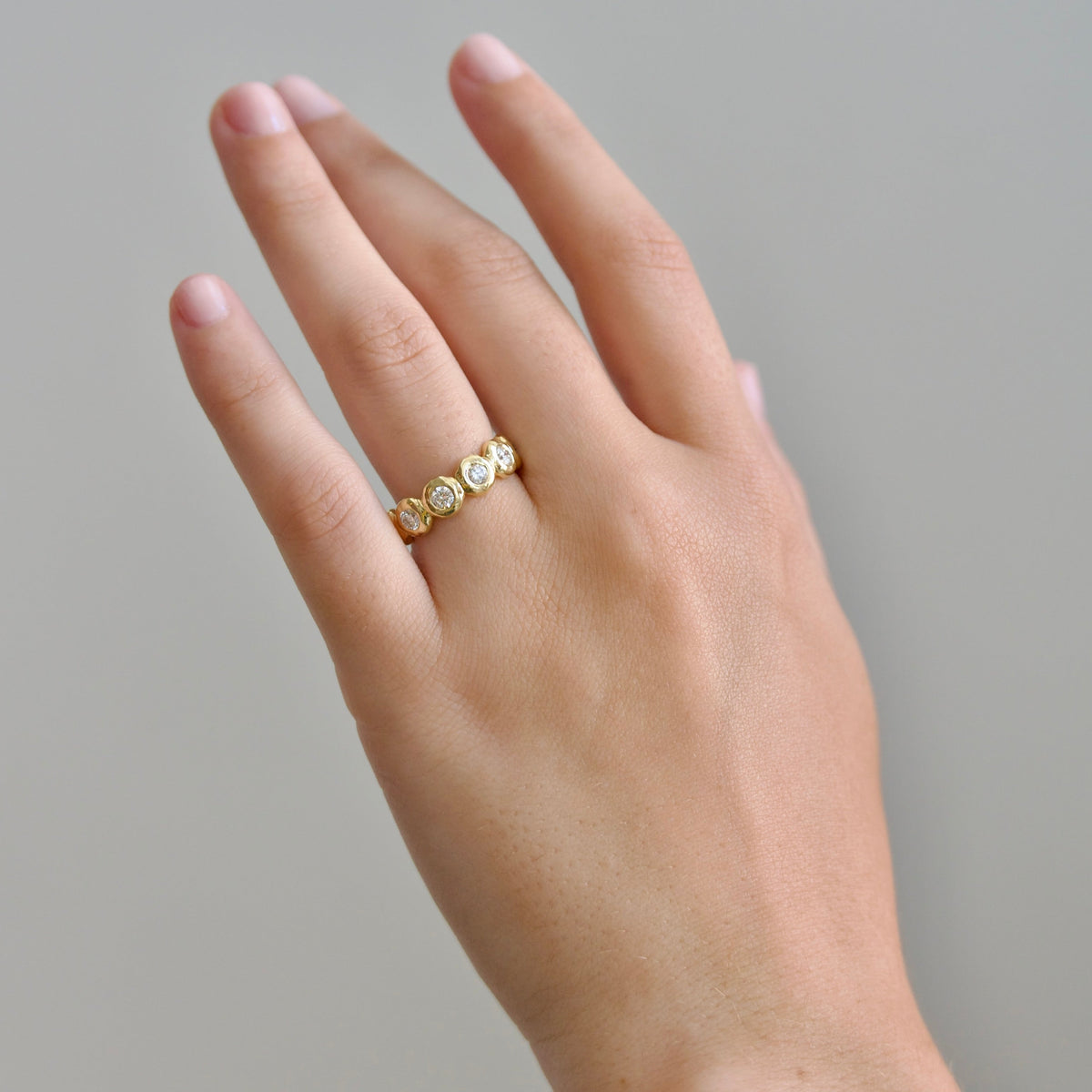 Large Diamond Nesting Gem Eternity Ring