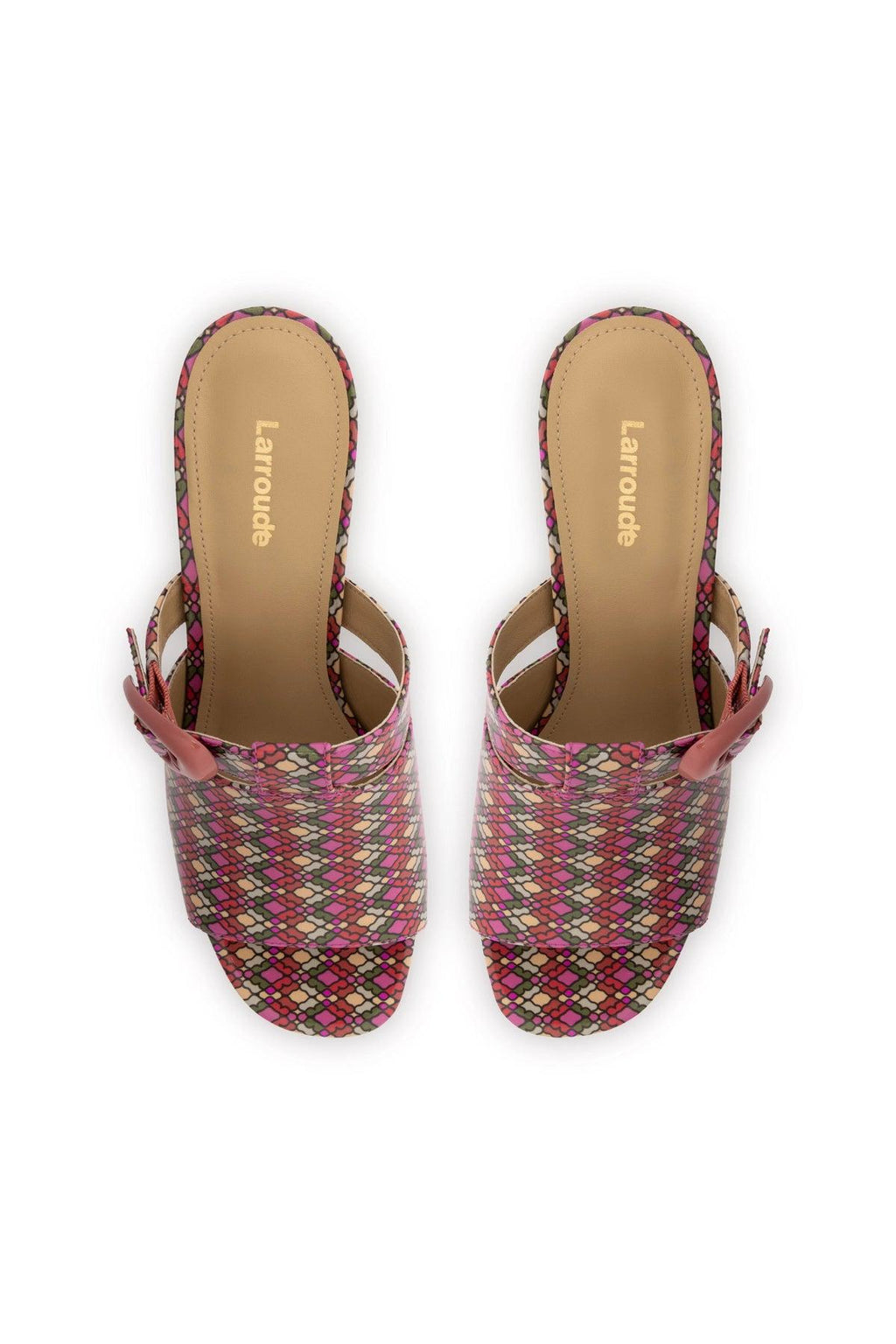 Dolly Verona Mule In Pink Vichy Patent Leather