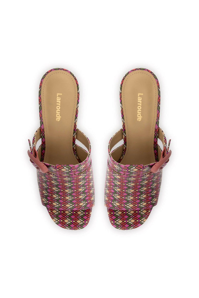 Dolly Verona Mule In Pink Vichy Patent Leather