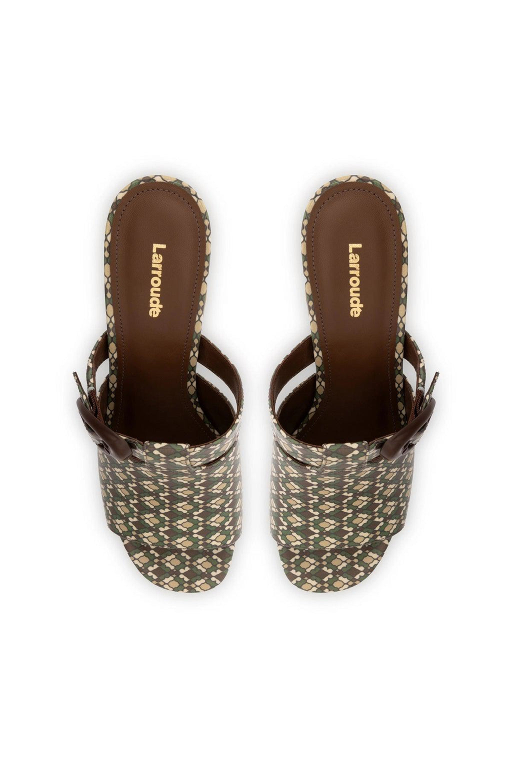 Dolly Verona Mule In Seaweed Vichy Patent Leather