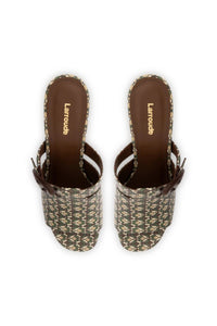 Dolly Verona Mule In Seaweed Vichy Patent Leather