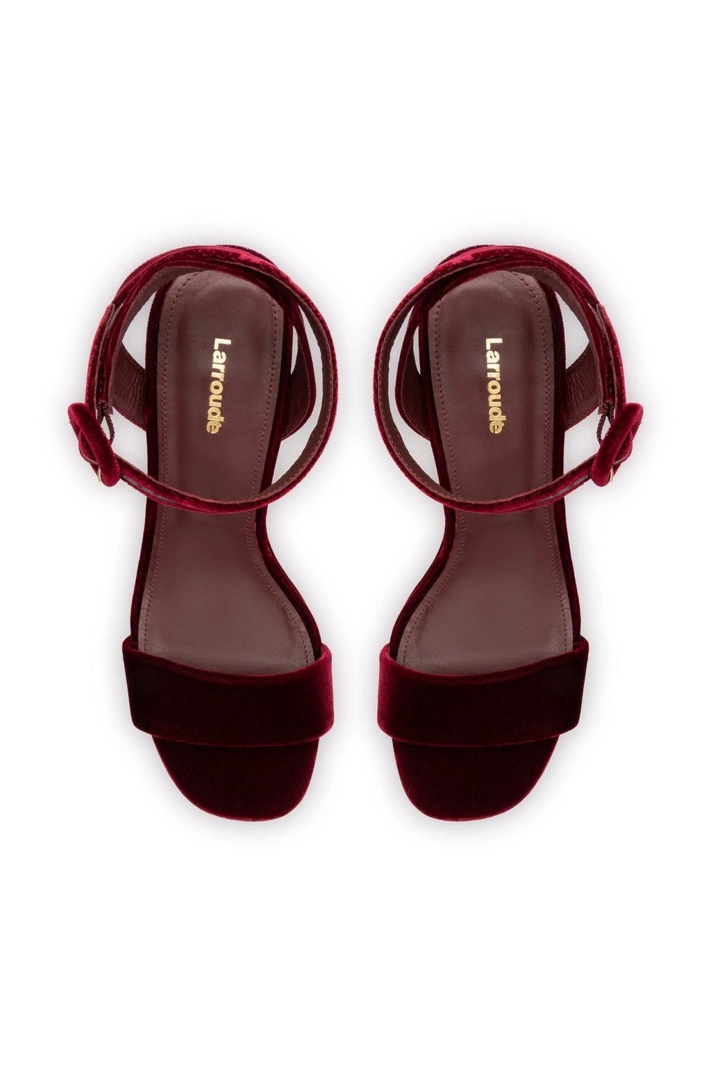 Dolly Sandal In Wine Velvet