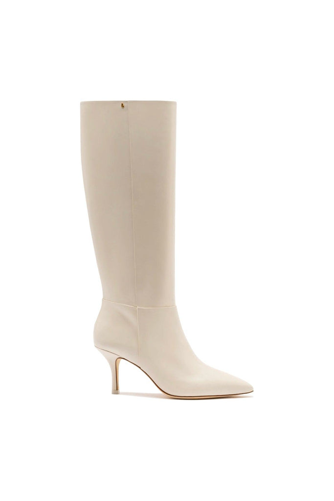 Kate Mid Boot In Ivory Leather