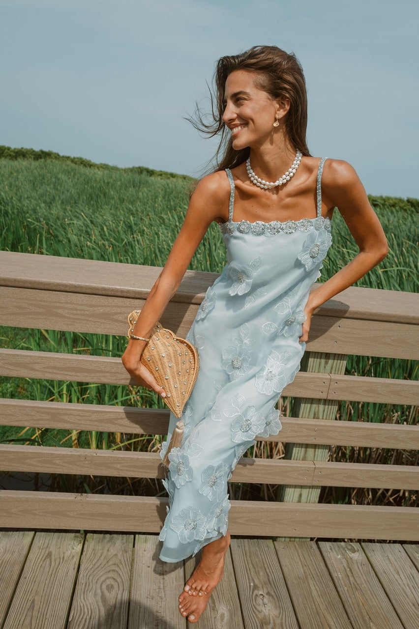 Gardenia Maxi Dress in Blue