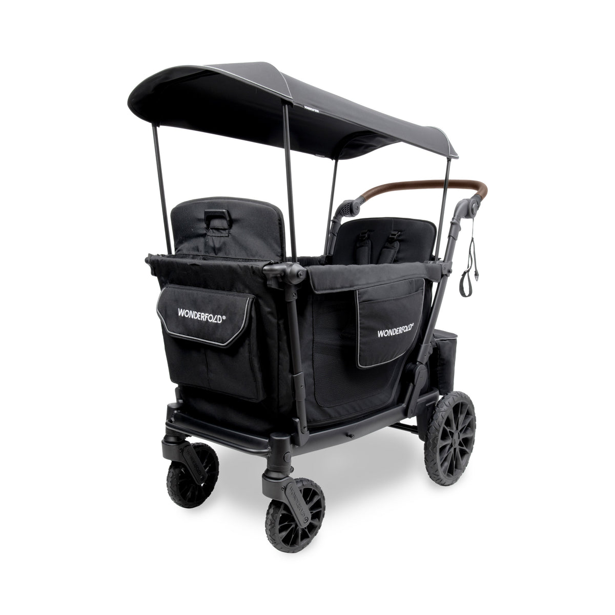 WonderFold L2 Double Stroller Wagon in Black