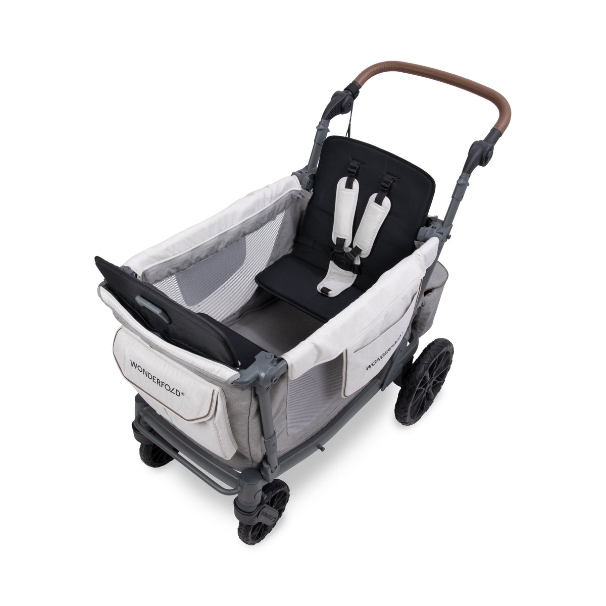 WonderFold L2 Double Stroller Wagon in Gray
