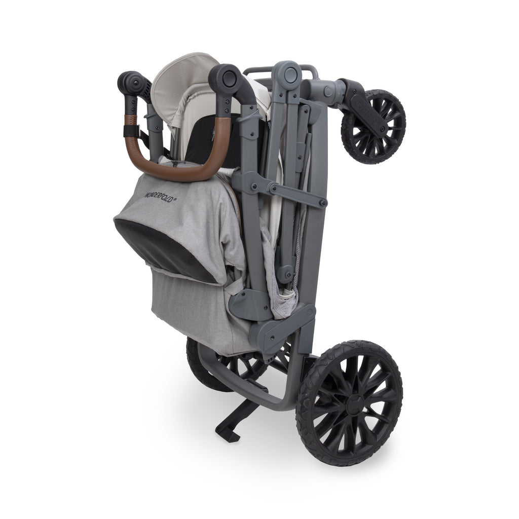 WonderFold L2 Double Stroller Wagon in Gray