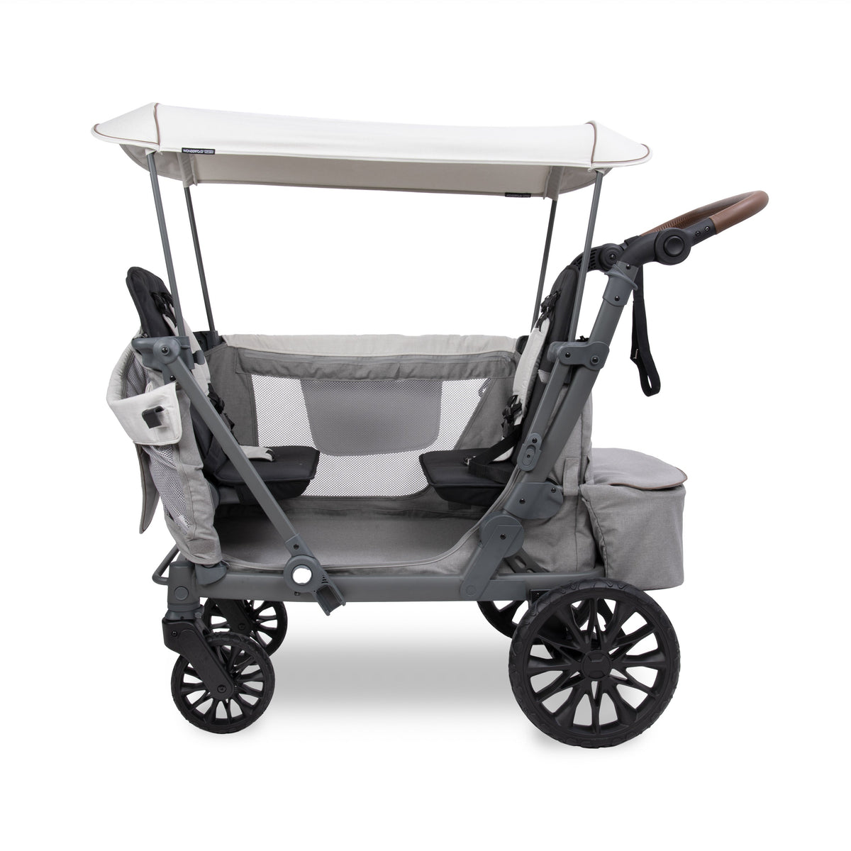 WonderFold L2 Double Stroller Wagon in Gray