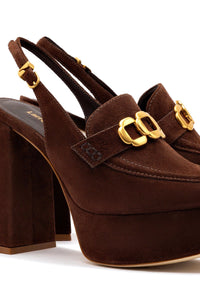 Harrington Loafer Hi In Brown Suede