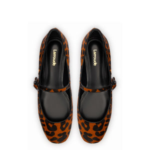 Blair Ballet Flat In Leopard Print Calf Hair