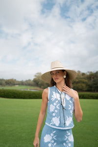 OTM Exclusive: Kasbah Trellis Top in Light Blue
