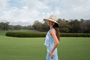 OTM Exclusive: Kasbah Trellis Top in Light Blue