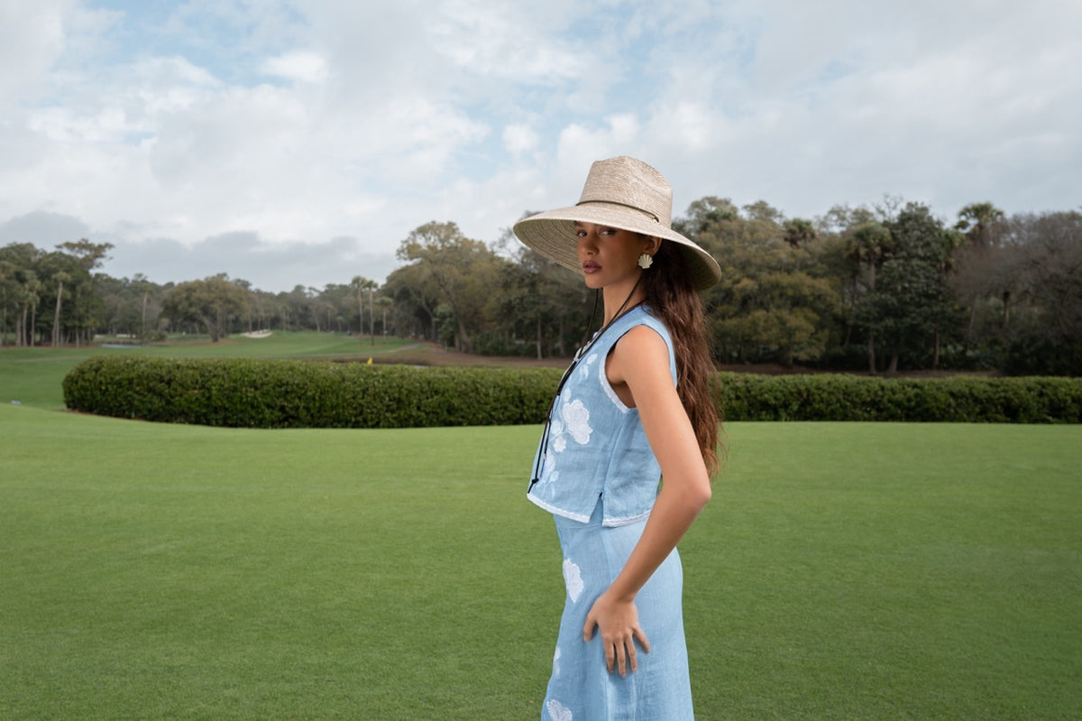 OTM Exclusive:  Kasbah Trellis Skirt in Light Blue