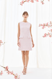 The Jessica Dress in Pink & White
