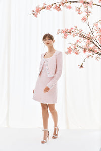 The Bailey Top in Pink & White