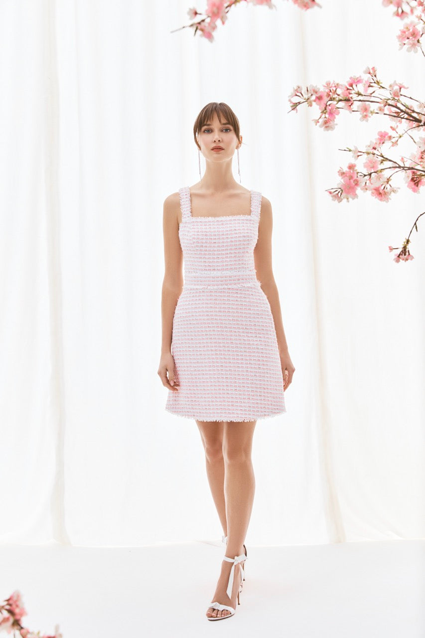 The Bailey Top in Pink & White