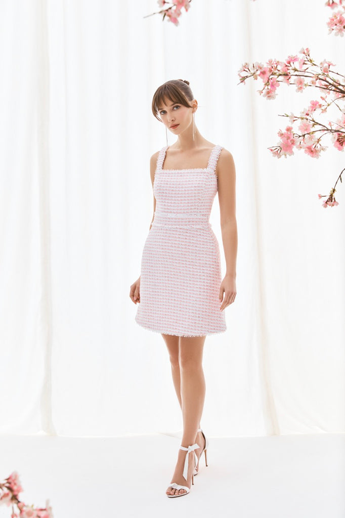 The Bailey Top in Pink & White