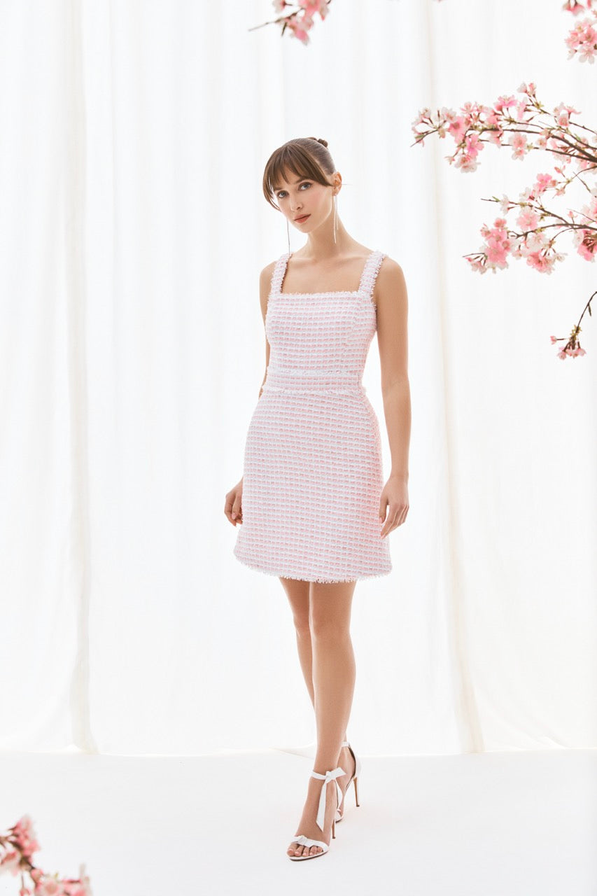 The Ella Skirt in Pink & White