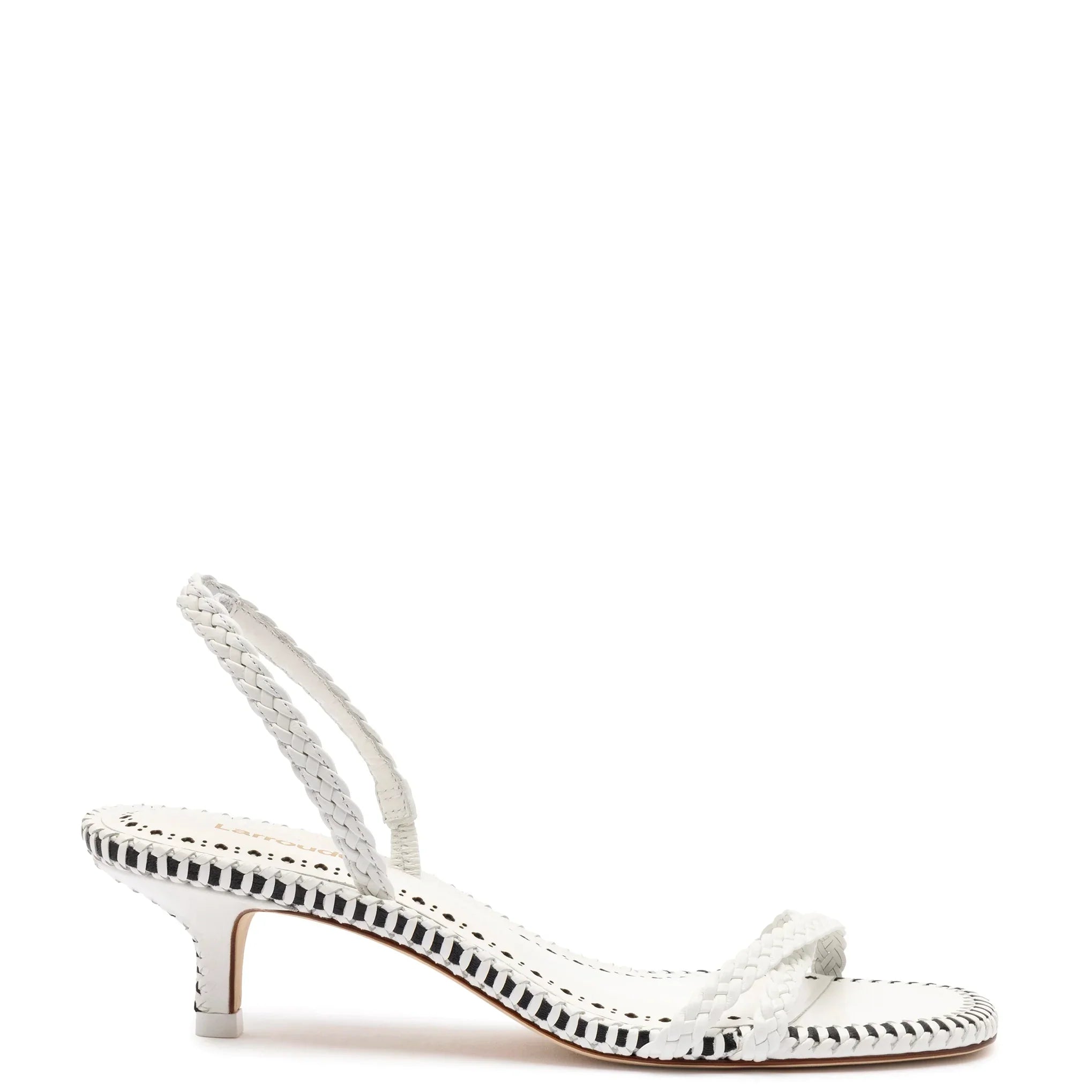 Mini Annie Sandal in White Leather