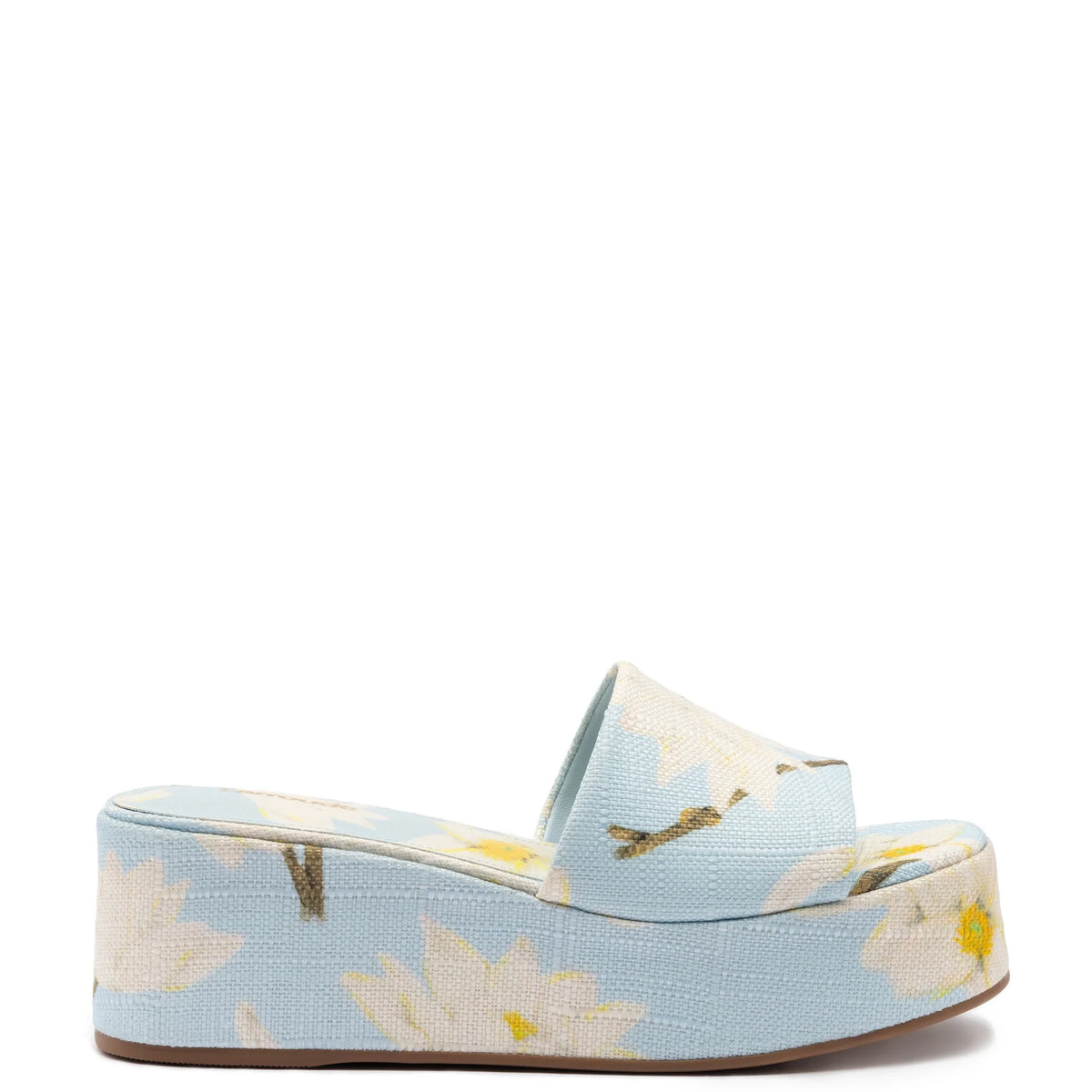 Alex Flatform Mule in Maya Printed Raffia